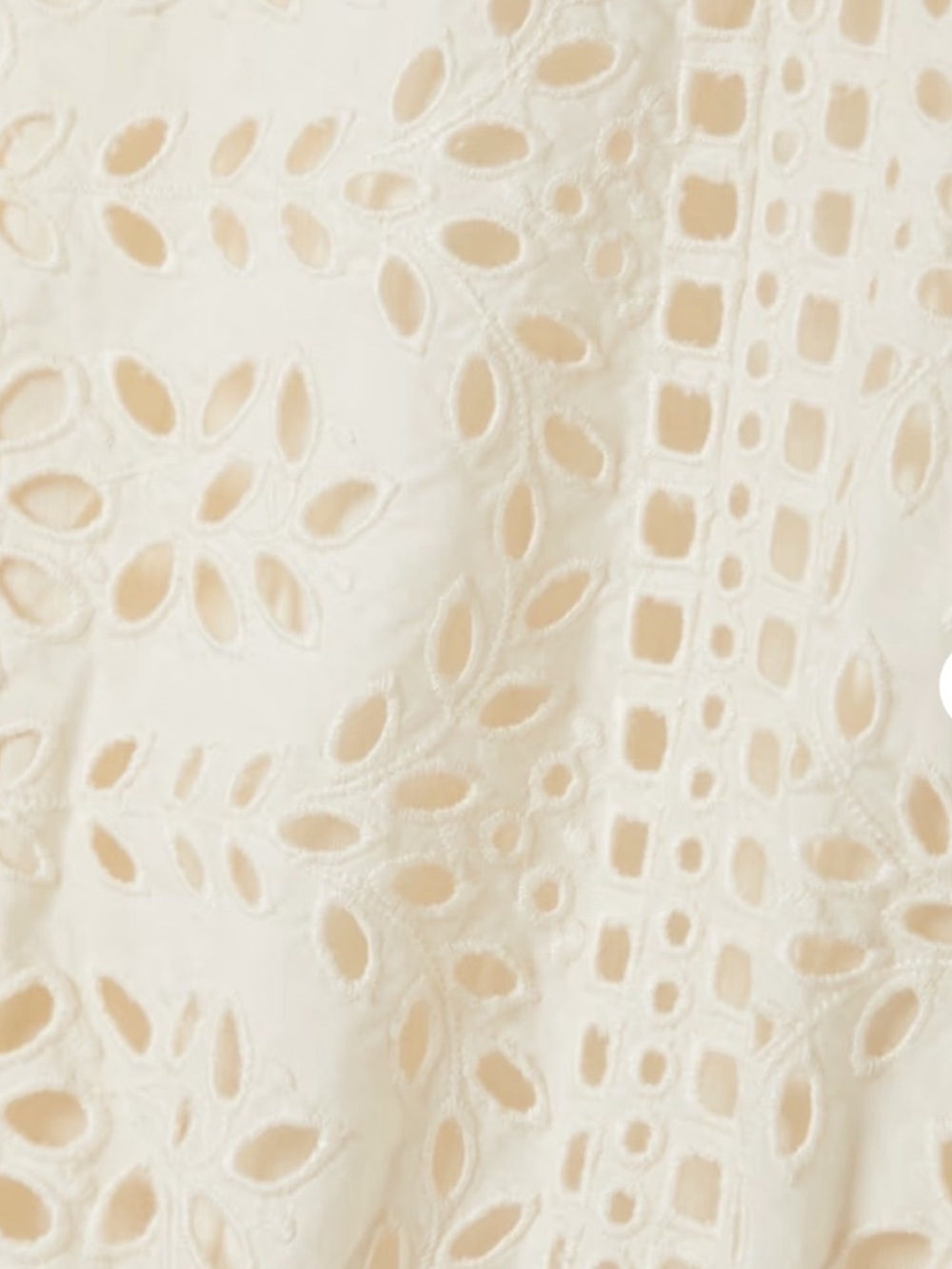 RHODE Cream Eyelet Mini Dress - Picture 7 of 8